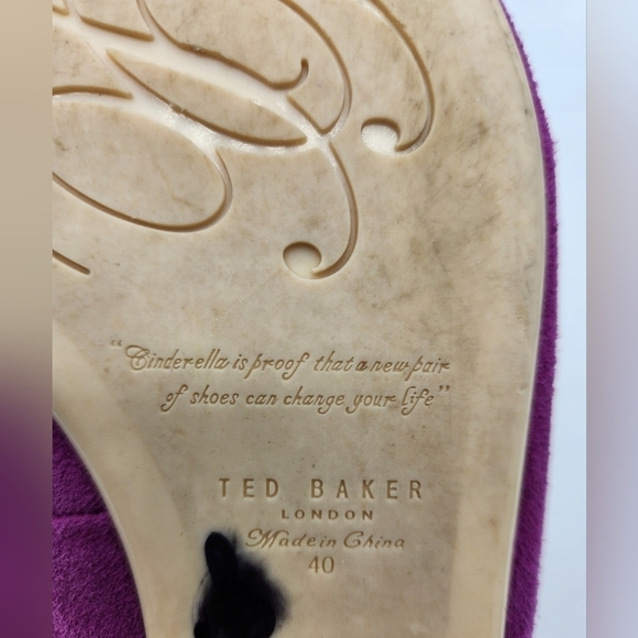 Ted Baker London Oleshky Magenta And Gold Pointy Toe Flats Size 40, 9.5 - Picture 14 of 16